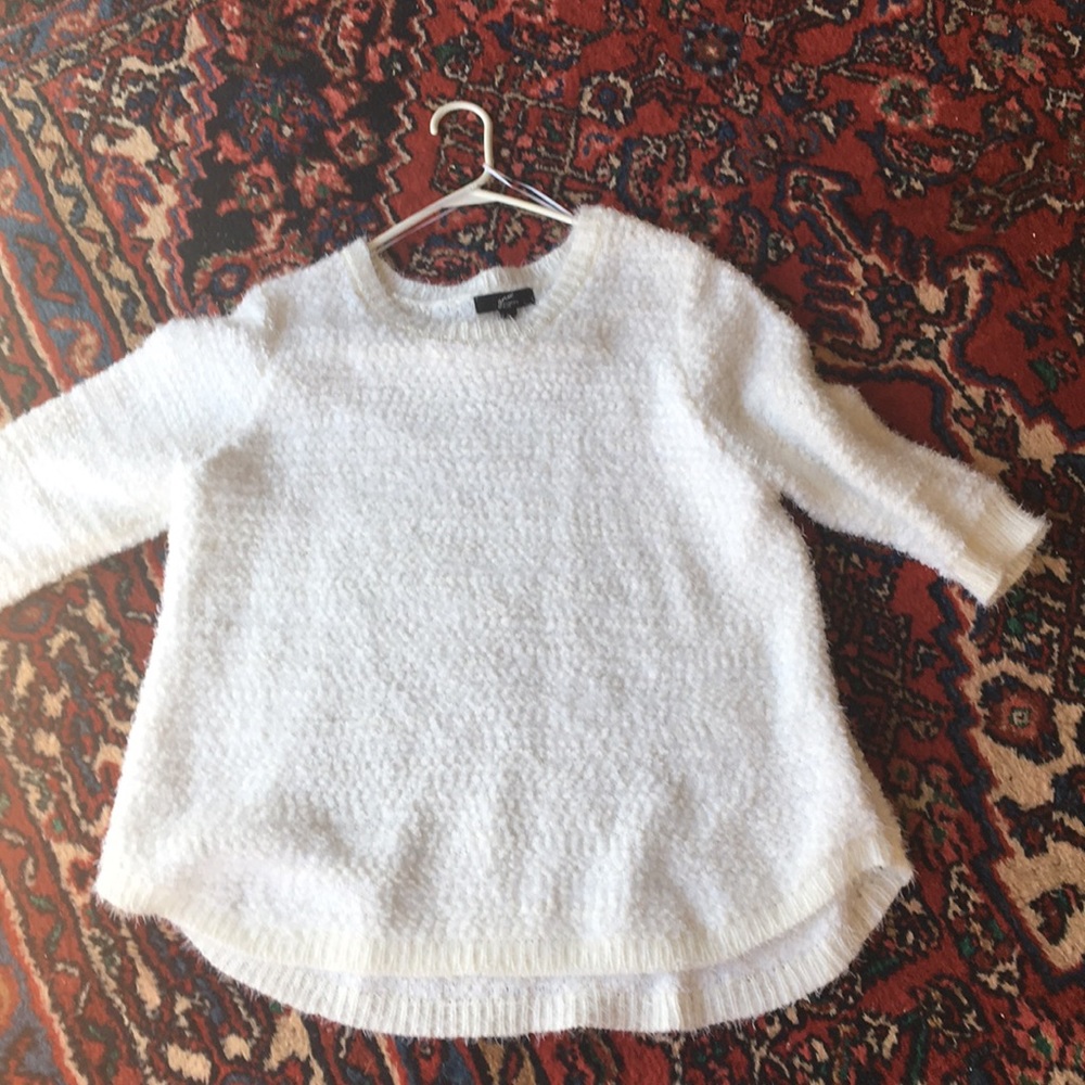 Winter white 3/4 sleeve sweater women’s 2x